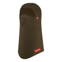 Airhole Laser Mouth | Polar Fleece Balaclava in Chocolate - front three-quarter view