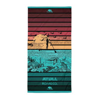 Atoll Paddle Boarder and Reef Atoll Board Co. Towel Atoll Board Co. Towel - Paddle Boarder and Shark -