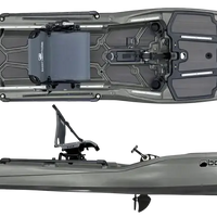 Bonafide Top Gun Grey / Pedal Drive Bonafide XTR140P Bonafide XTR140P 14-Foot Fishing Kayak Without X-Range Pedal Drive -