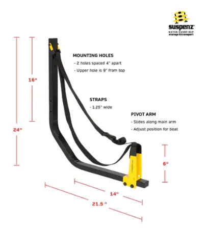 Bonafide Suspenz Deluxe Rack Suspenz All-Terrain Super Duty Airless Cart - Ottawa Valley Air Paddle
