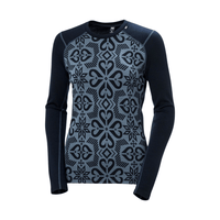 Helly Hansen Helly Hansen Women’s LIFA® Merino Midweight Graphic Long-Sleeve Crew Base Layer Helly Hansen Women’s LIFA® Merino Midweight Graphic Long-Sleeve Crew