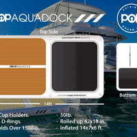 POP Board Co. POPUP AQUADOCK 14' x 7' x 8" POP UP AQUADOCK - 14'x7' - Inflatable Dock - 60 Day Guarantee