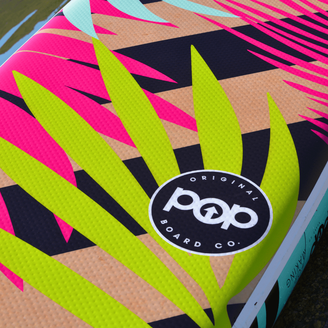 POP Board Co. Pop Boards 10'6 Royal Hawaiian - Palm POP Board Co. Royal Hawaiian - Mint & Black  - Best Inflatable Paddle Board