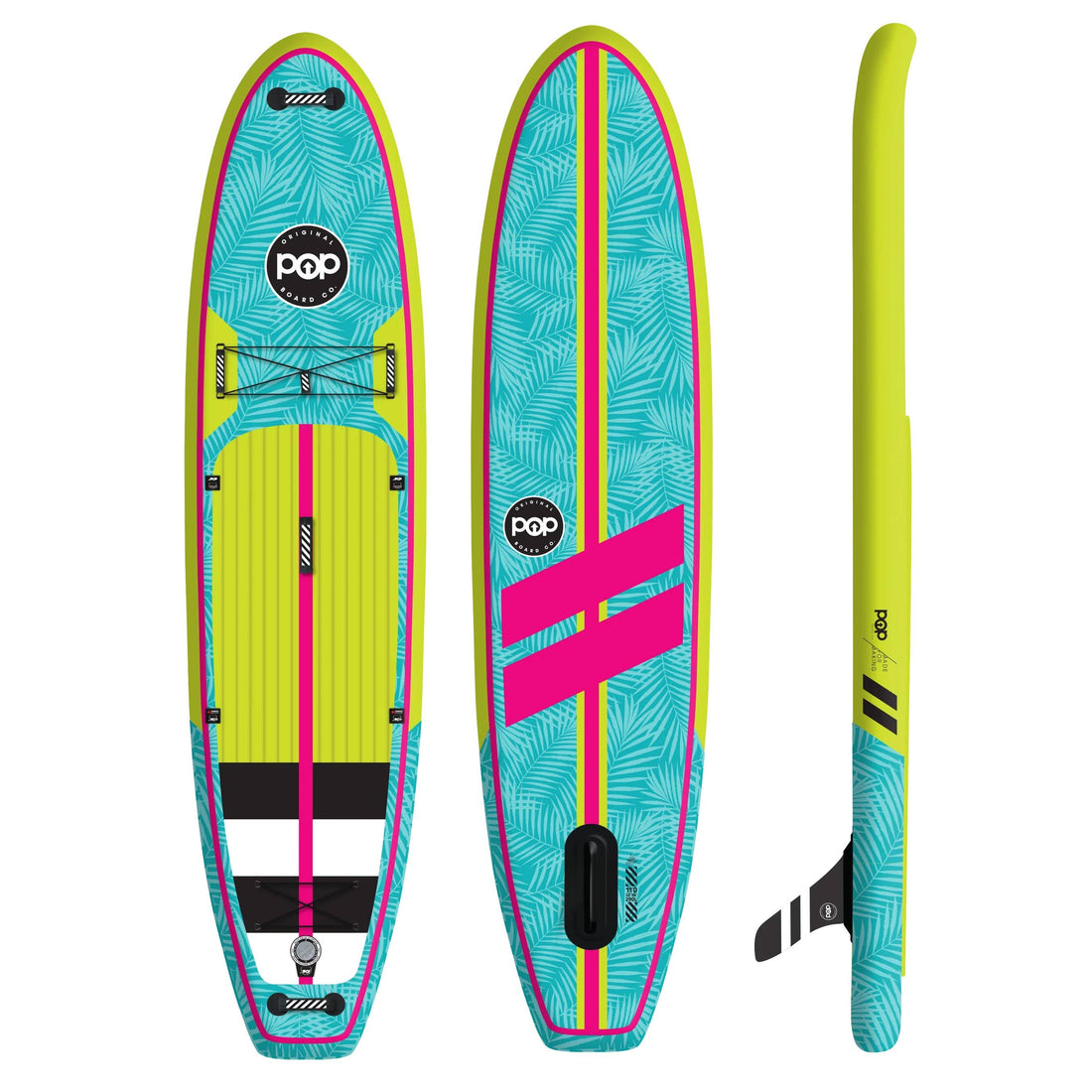 POP Board Co. Pop Boards 11'0" Yacht Hopper - Neon POP Board Co. - Yacht Hopper Turquoise Yellow - Best Inflatable Paddle Board