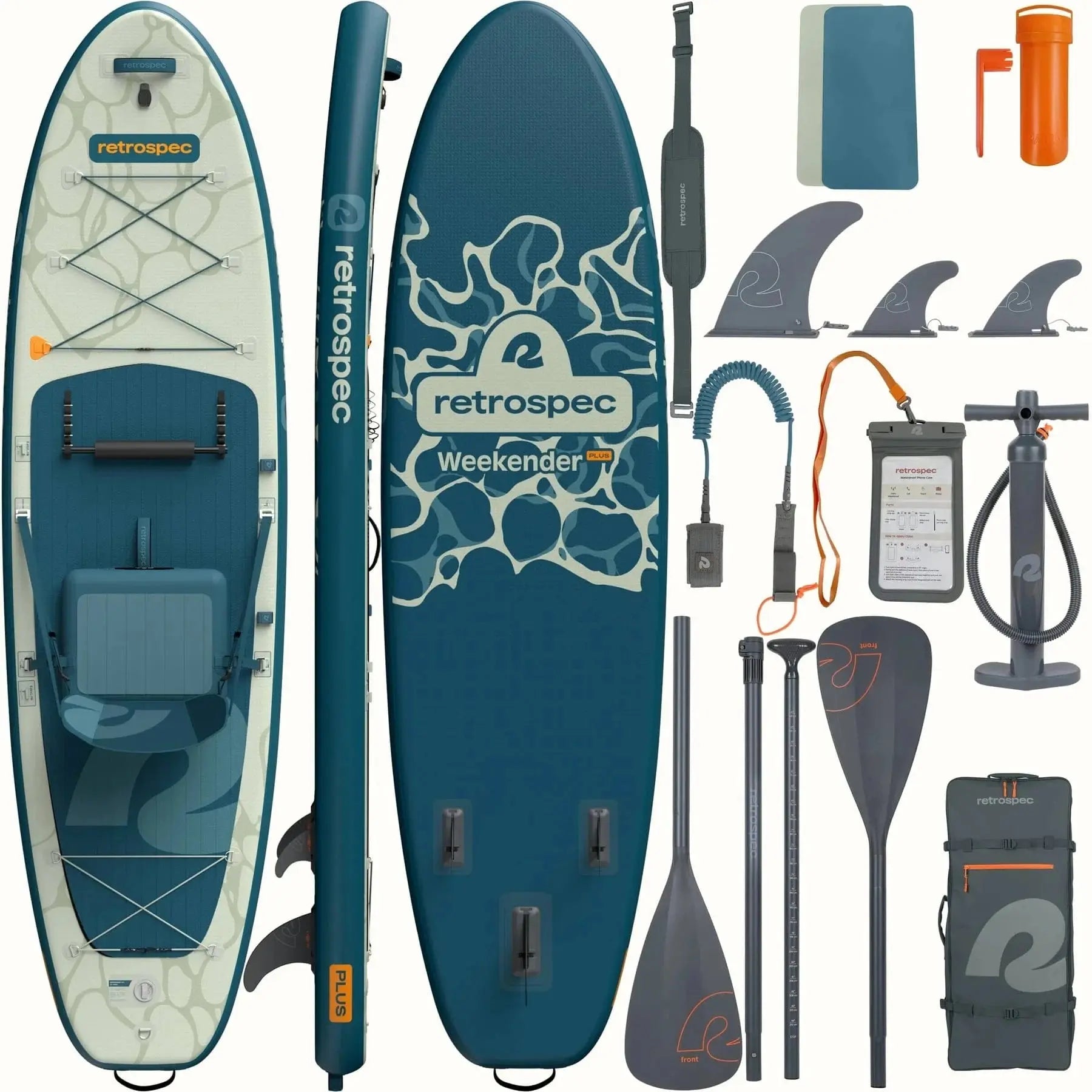 Retrospec Weekender Plus 10'6 Inflatable Paddle Board Kayak Hybrid