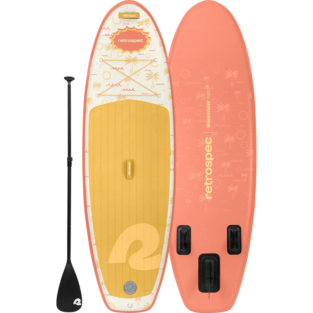 Retrospec Coral Island Weekender Nano 2 8' Youth Inflatable Stand Up Paddleboard (SUP) Weekender-Nano 8' Youth Inflatable Stand Up Paddleboard