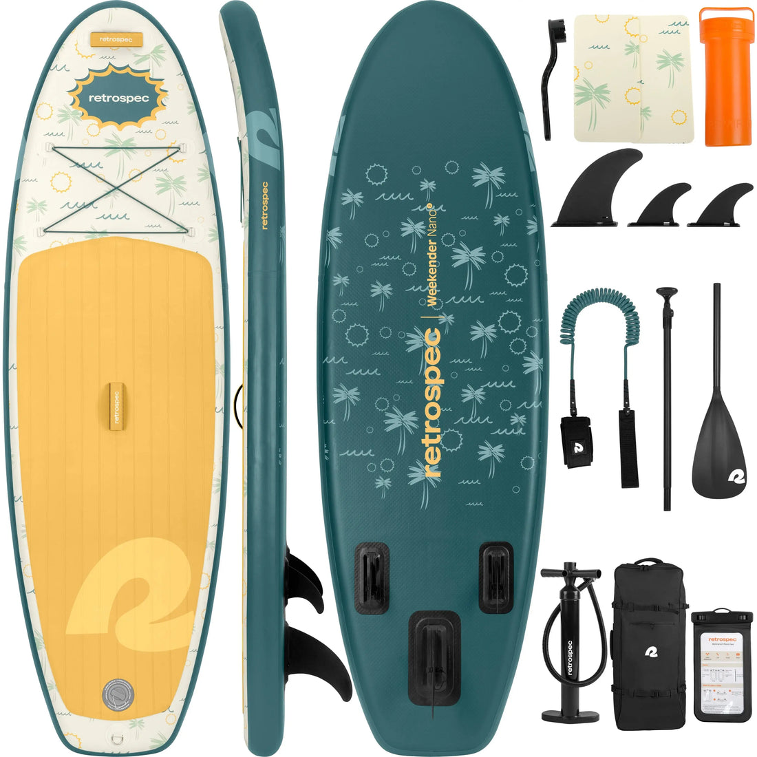 Retrospec Weekender Nano 2 8' Youth Inflatable Stand Up Paddleboard (SUP) Weekender-Nano 8' Youth Inflatable Stand Up Paddleboard