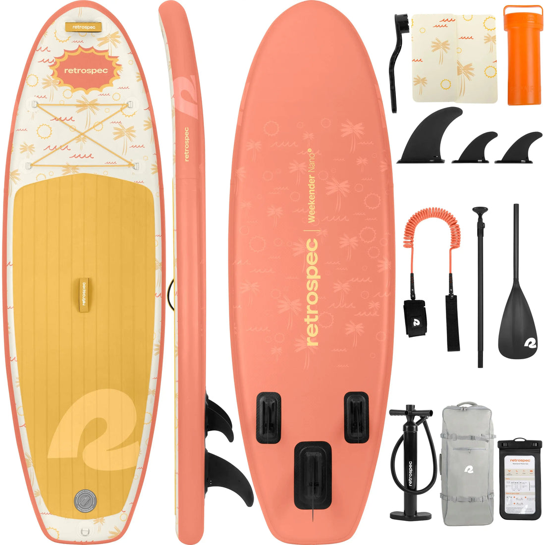 Retrospec Weekender Nano 2 8' Youth Inflatable Stand Up Paddleboard (SUP) Weekender-Nano 8' Youth Inflatable Stand Up Paddleboard