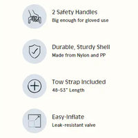 Retrospec Retrospec Snowslide Tow 40” Inflatable Snow Tube - High Octane