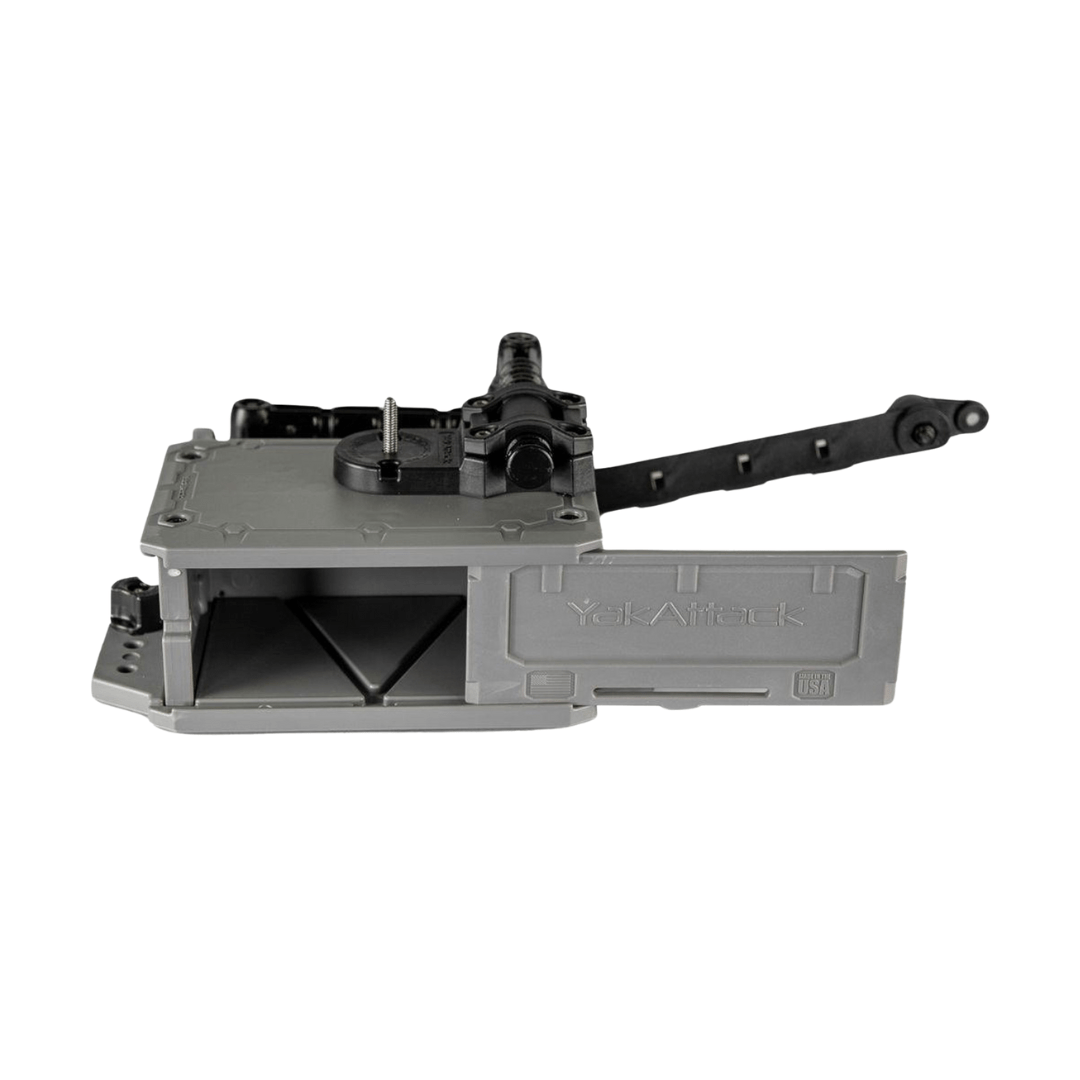 YakAttack YakAttack CellBlok Battery Box in Battleship Grey and SwitchBlade Transducer Arm Combo YakAttack TowNStow Scupper Kayak Cart - Ottawa Valley Air Paddle