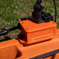 YakAttack YakAttack CellBlok Battery Box in Battleship Grey and SwitchBlade Transducer Arm Combo YakAttack TowNStow Scupper Kayak Cart - Ottawa Valley Air Paddle