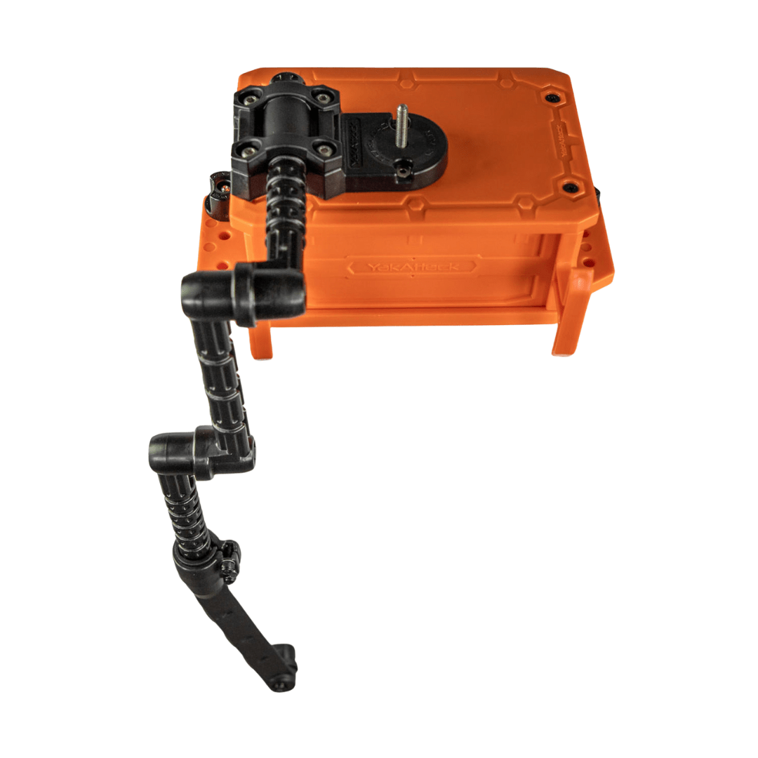 YakAttack YakAttack CellBlok Battery Box in Orange and SwitchBlade Transducer Arm Combo YakAttack TowNStow Scupper Kayak Cart - Ottawa Valley Air Paddle