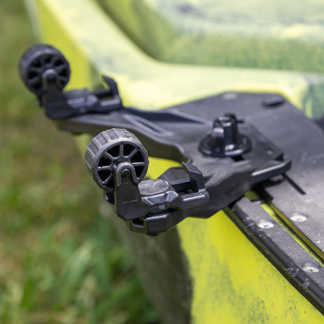 YakAttack YakAttack LeaderBoard DoubleHeader Track Mount YakAttack TowNStow Scupper Kayak Cart - Ottawa Valley Air Paddle