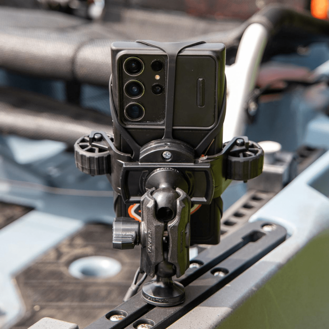 YakAttack YakAttack RotoGrip Phone Holder with 1" Screwball Track Mount YakAttack TowNStow Scupper Kayak Cart - Ottawa Valley Air Paddle