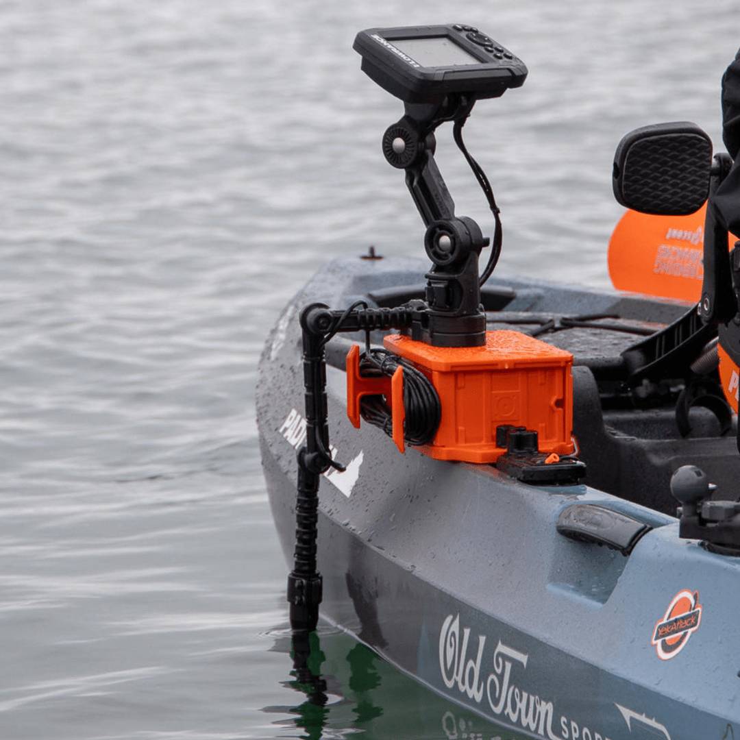 YakAttack YakAttack Lowrance® Hook2 Fish Finder Mount with Track Mounted LockNLoad™ Mounting System YakAttack Lowrance® Hook2 Fish Finder Mount with Track Mounted