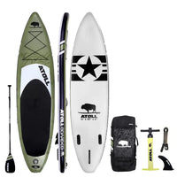 Atoll 2023 Army Green Atoll Inflatable Paddleboard - 11 foot Atoll Inflatable Paddleboard - 11 Foot Paddleboard