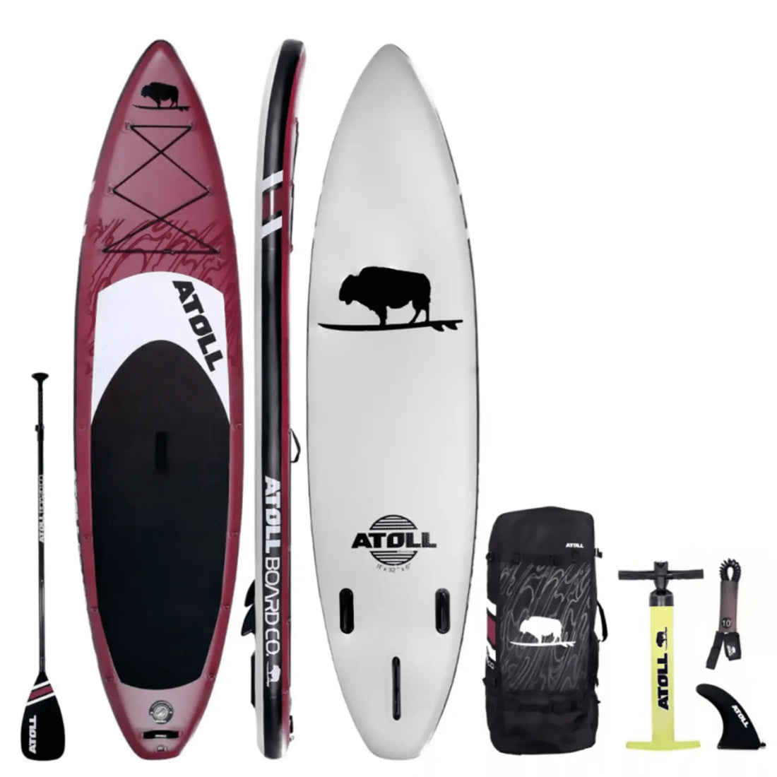 Atoll 2023 Burgundy Atoll Inflatable Paddleboard - 11 foot Atoll Inflatable Paddleboard - 11 Foot Paddleboard