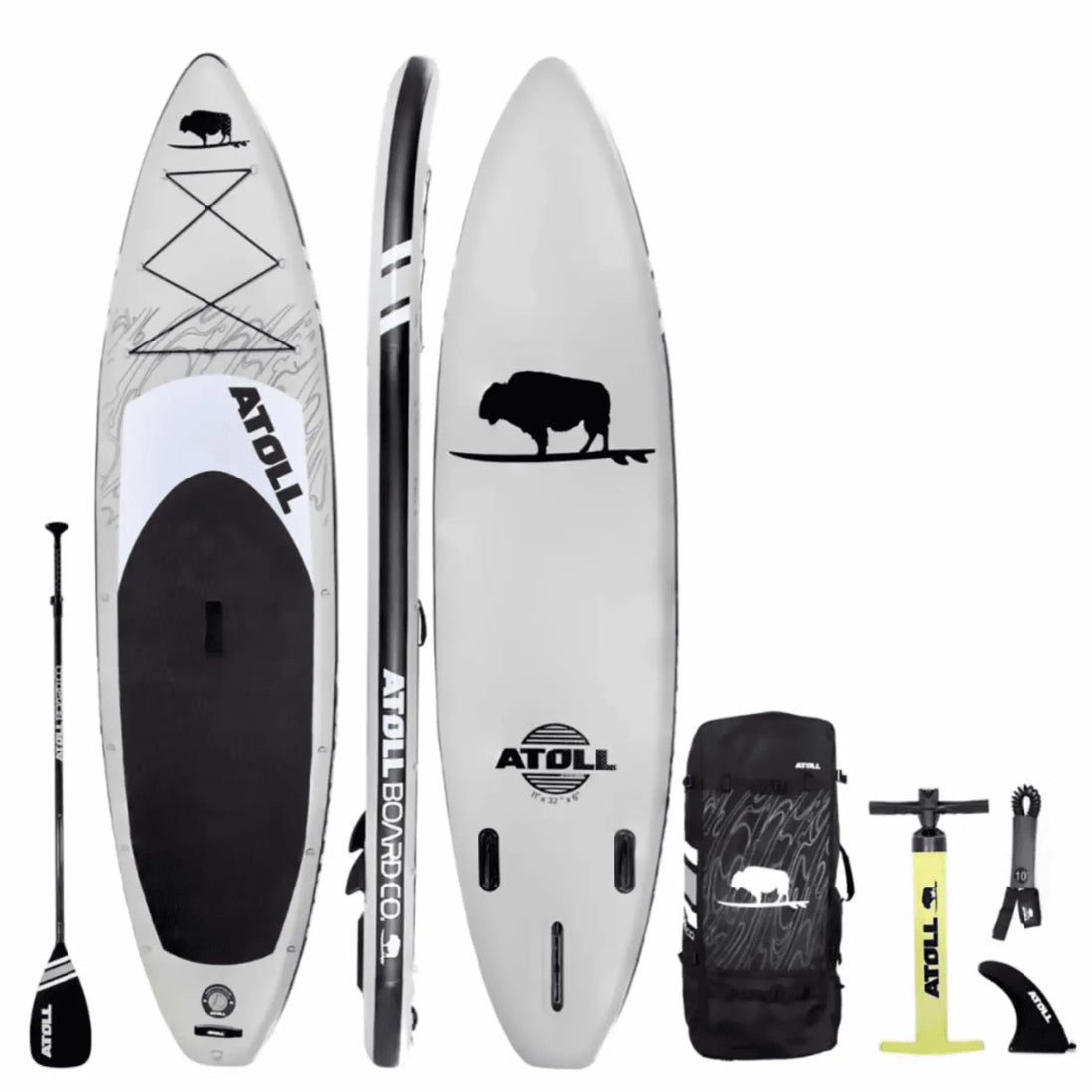 Atoll 2023 Wolf-Grey Atoll Inflatable Paddleboard - 11 foot Atoll Inflatable Paddleboard - 11 Foot Paddleboard