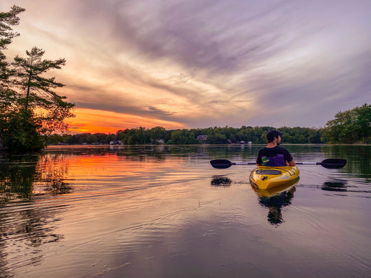 Kayak on the Rideau River at sunset