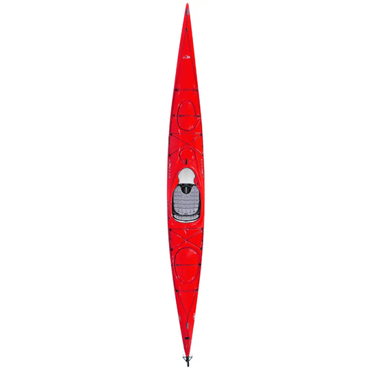 Delta 17 Sea Kayak with Rudder, Cherry Red