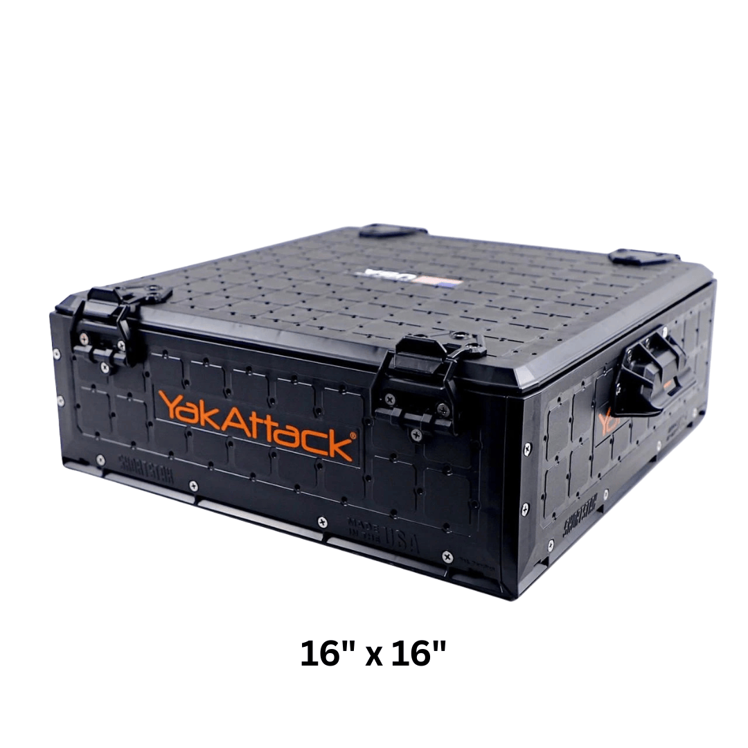 YakAttack 16" x 16" / Black YakAttack Shortstak Solo Storage Box YakAttack Shortstak Solo Storage Box – Ottawa Valley Air Paddle