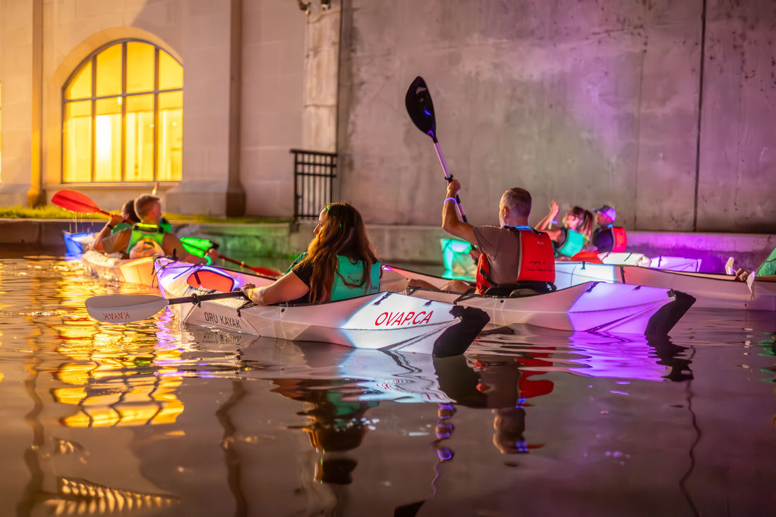 Light at Night Kayaking