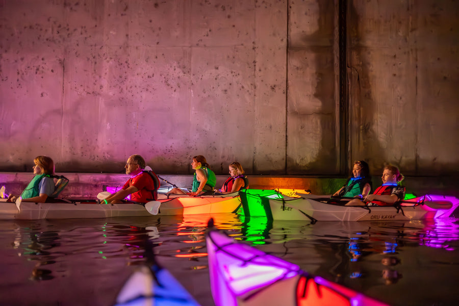 Light at Night Kayaking