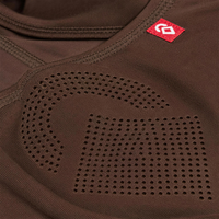 Airhole Laser Mouth | Drytech Balaclava in Chocolate - laser micro-airhole detail