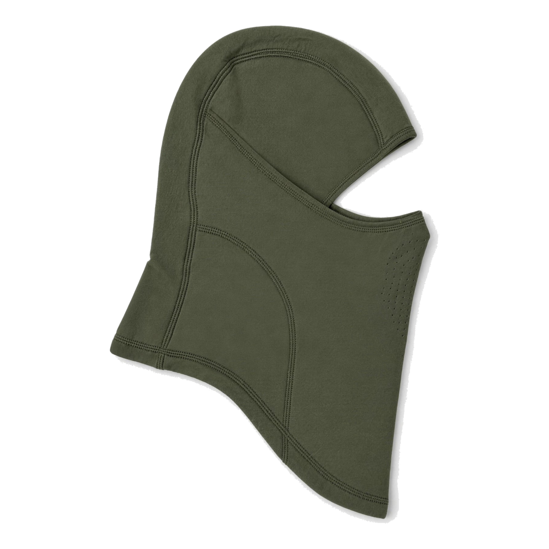 Airhole Laser Mouth | Polar Fleece Balaclava in Algae - flat side view