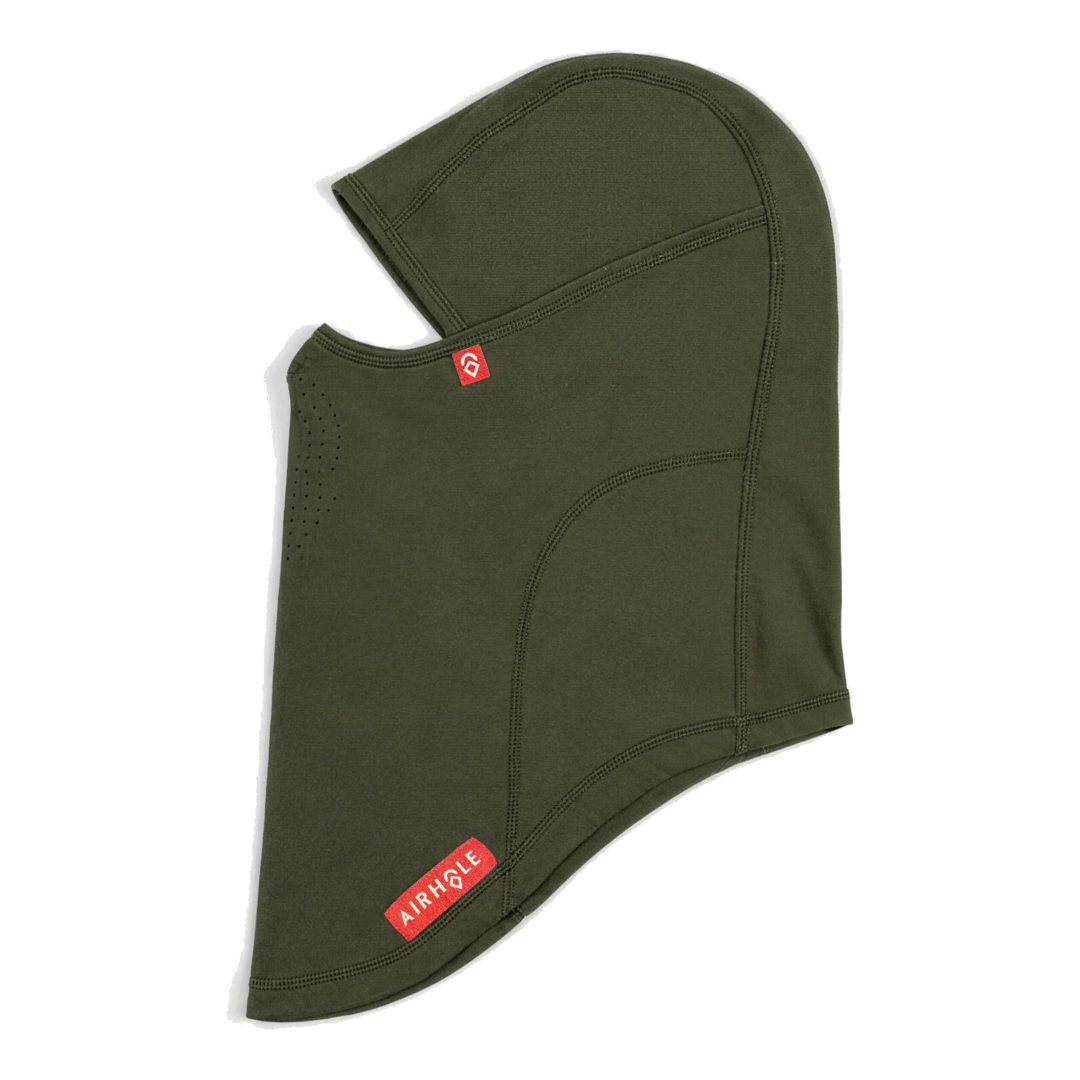 Airhole Laser Mouth | Polar Fleece Balaclava in Algae - flat side view (reverse)
