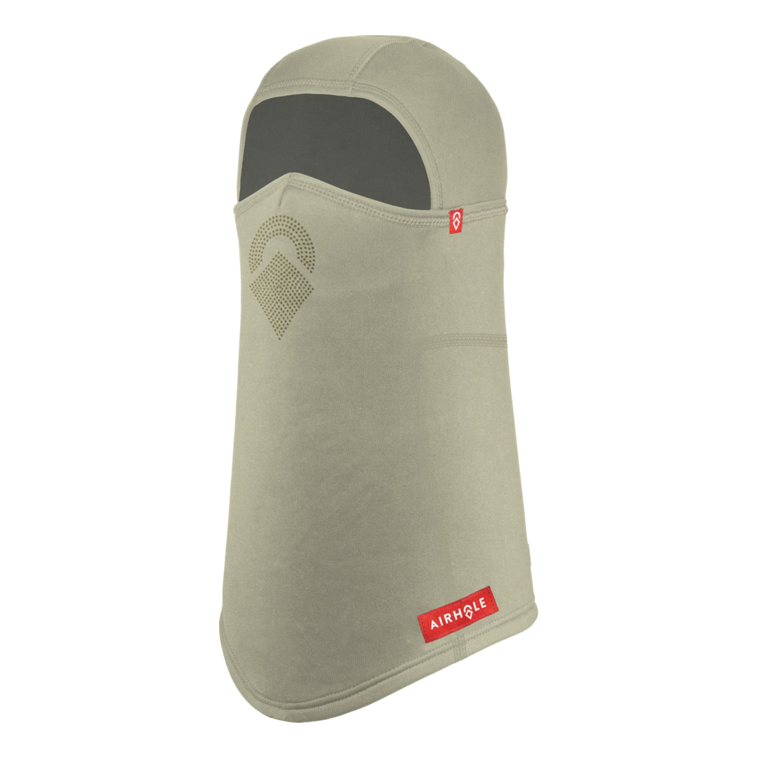 Airhole Laser Mouth | Polar Fleece Balaclava in Fibre - front three-quarter view