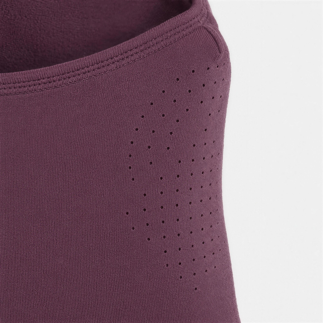 Airhole Laser Mouth | Polar Fleece Balaclava in Mulberry - laser micro-airhole detail