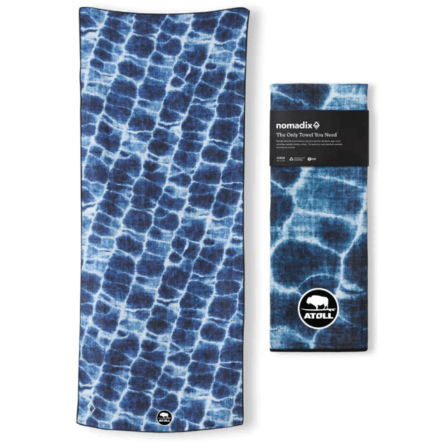 Atoll Aqua Blue Nomadix + Atoll Boards Towel Collaboration