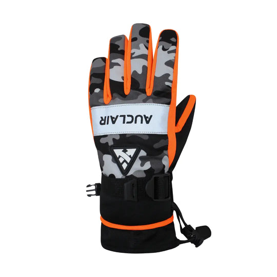 Auclair Camo Flash Kids' Gloves, Orange/Camo