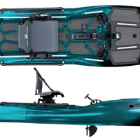 Bonafide Blackwater Blue / Pedal Drive Bonafide XTR140P Bonafide XTR140P 14-Foot Fishing Kayak Without X-Range Pedal Drive - 