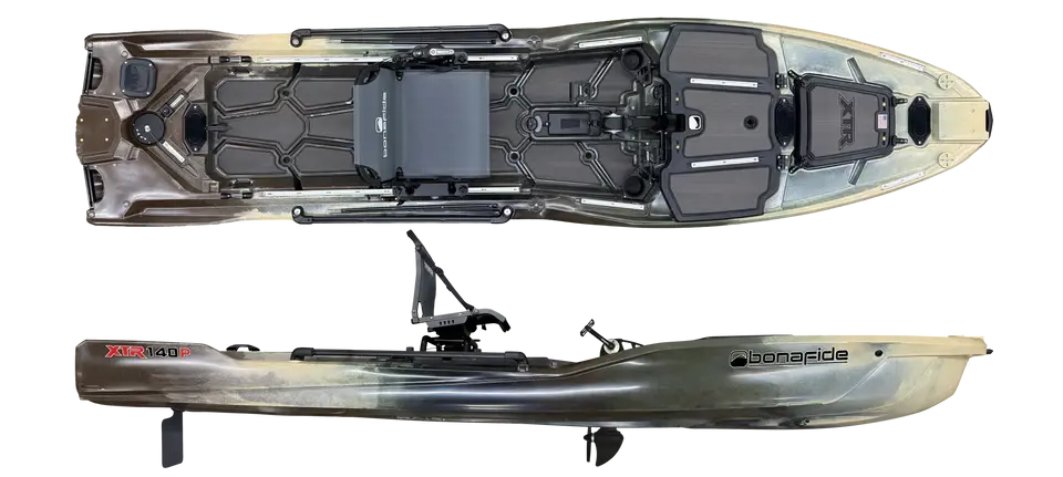 Bonafide Camo / Pedal Drive Bonafide XTR140P Bonafide XTR140P 14-Foot Fishing Kayak Without X-Range Pedal Drive - 