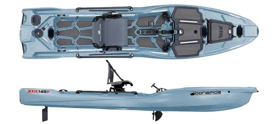 Bonafide Steel / Pedal Drive Bonafide XTR140P Bonafide XTR140P 14-Foot Fishing Kayak Without X-Range Pedal Drive - 