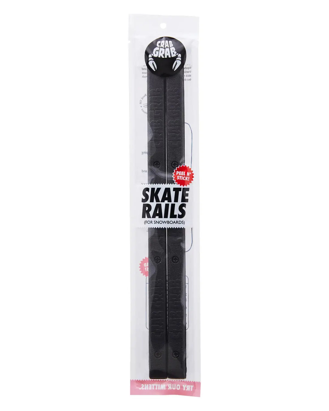 Crab Grab Black Crab Grab Skate Rails Snowboard Traction - 2 Pack Crab Grab Skate Rails Snowboard Traction Pads 2 Pack