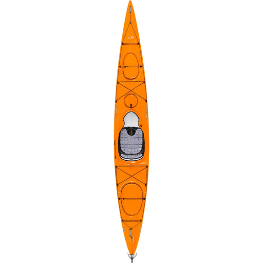Delta 14 Touring Kayak with Rudder, Sunset Orange