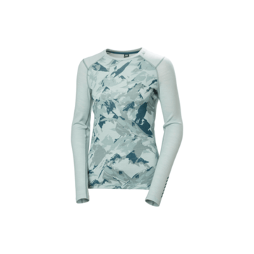 Helly Hansen Green Mist / XS Helly Hansen Women’s LIFA® Merino Midweight Graphic Long-Sleeve Crew Base Layer Helly Hansen Women’s LIFA® Merino Midweight Graphic Long-Sleeve Crew Base Layer