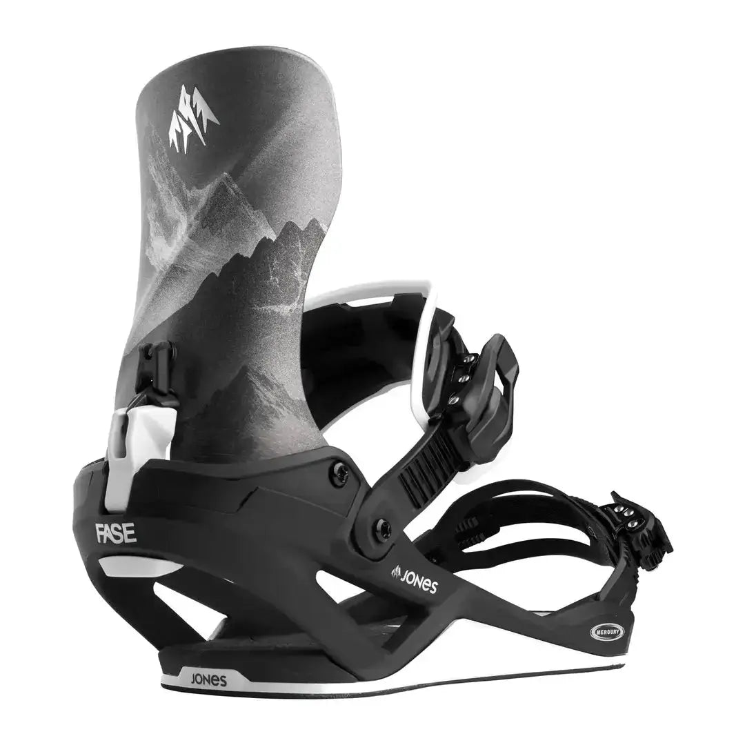 Jones MTN Black/Silver / S Jones Mercury FASE Unisex Fast-Entry Snowboard Binding 2027 Jones Mercury FASE Snowboard Binding 2027 | OVAP