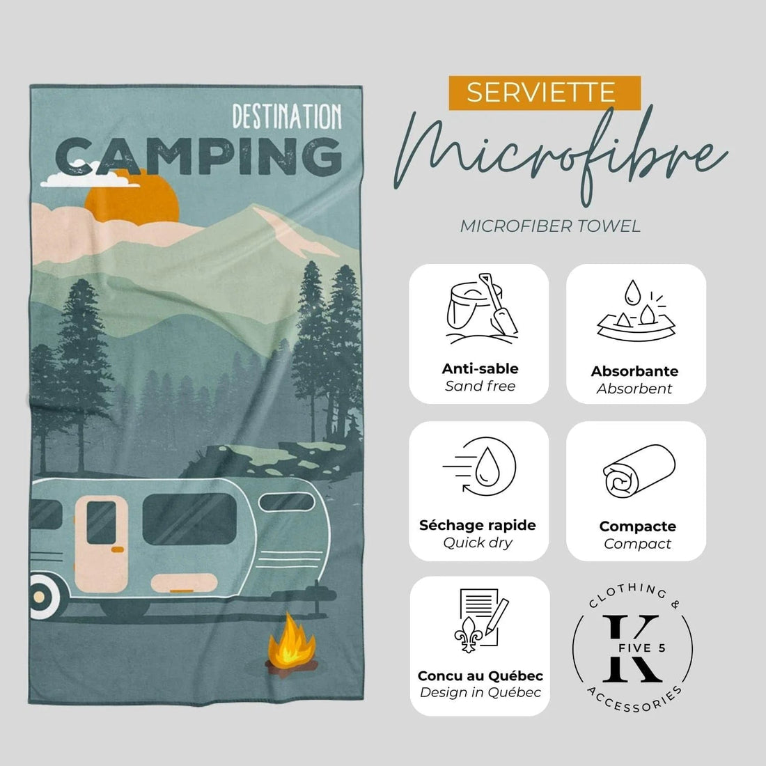 K5 K5 Microfiber Towel - Destination Camping