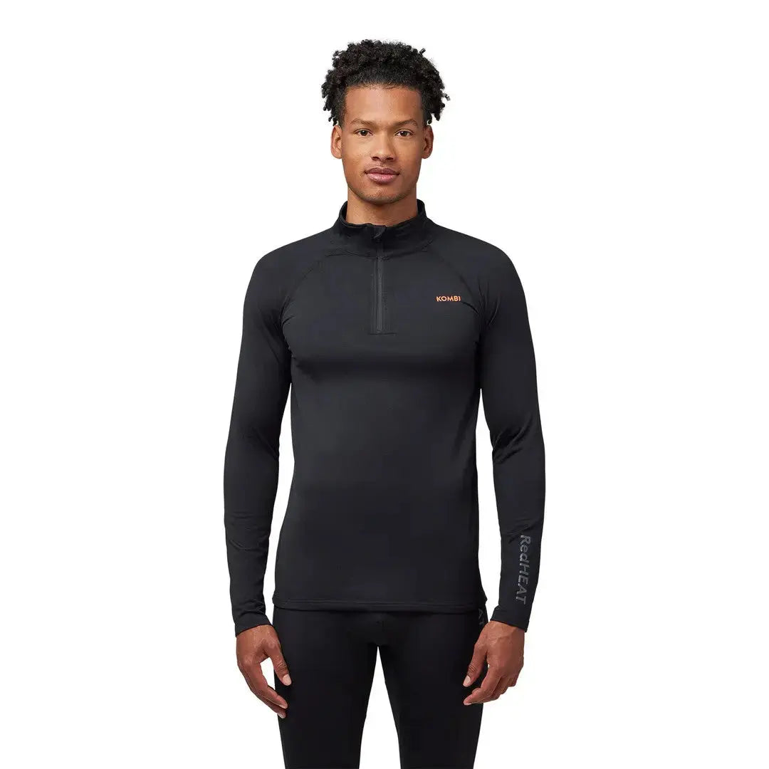 Kombi RedHEAT EXTREME Zip Top Base Layer Men, Black