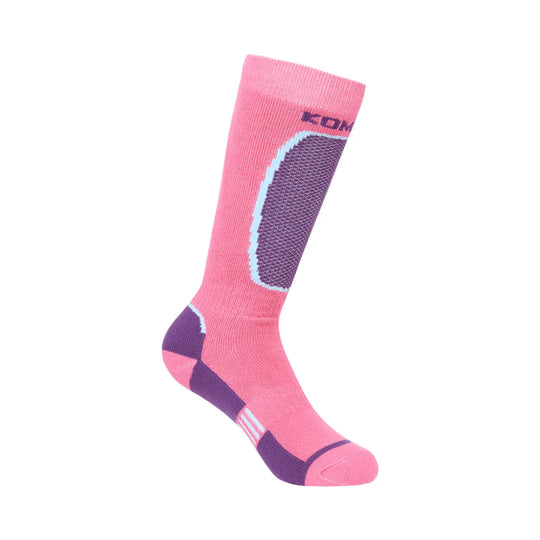 Kombi The Brave Midweight Ski Socks Junior, Barbie Pink