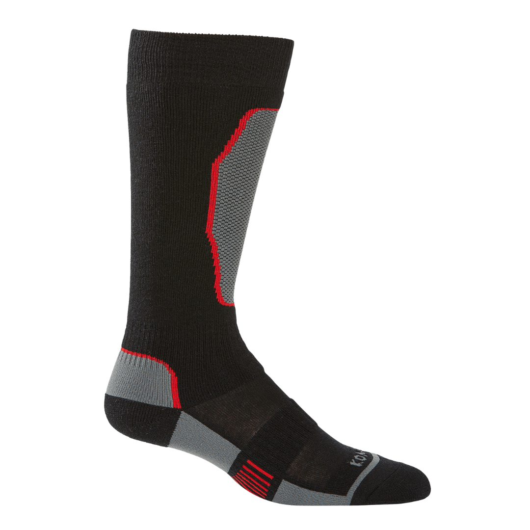 Kombi Black-Charcoal-Red / S Kombi The Brave Midweight Ski Socks - Unisex Kombi The Brave Midweight Ski Socks - Unisex - Ottawa Valley Air 