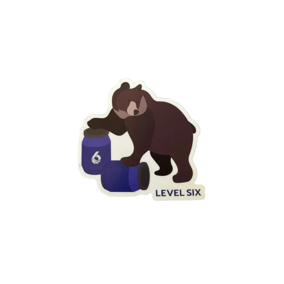 Level Six Level Six Bear & Barrel Vinyl Sticker Level Six Bear & Barrel Vinyl Sticker - Ottawa Valley Air Paddle