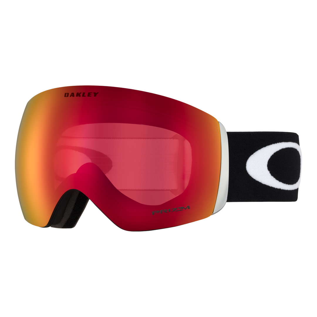 Oakley Flight Deck L Unisex Goggles 2027 in Matte Black | Prizm Snow Torch Iridium - front three-quarter view