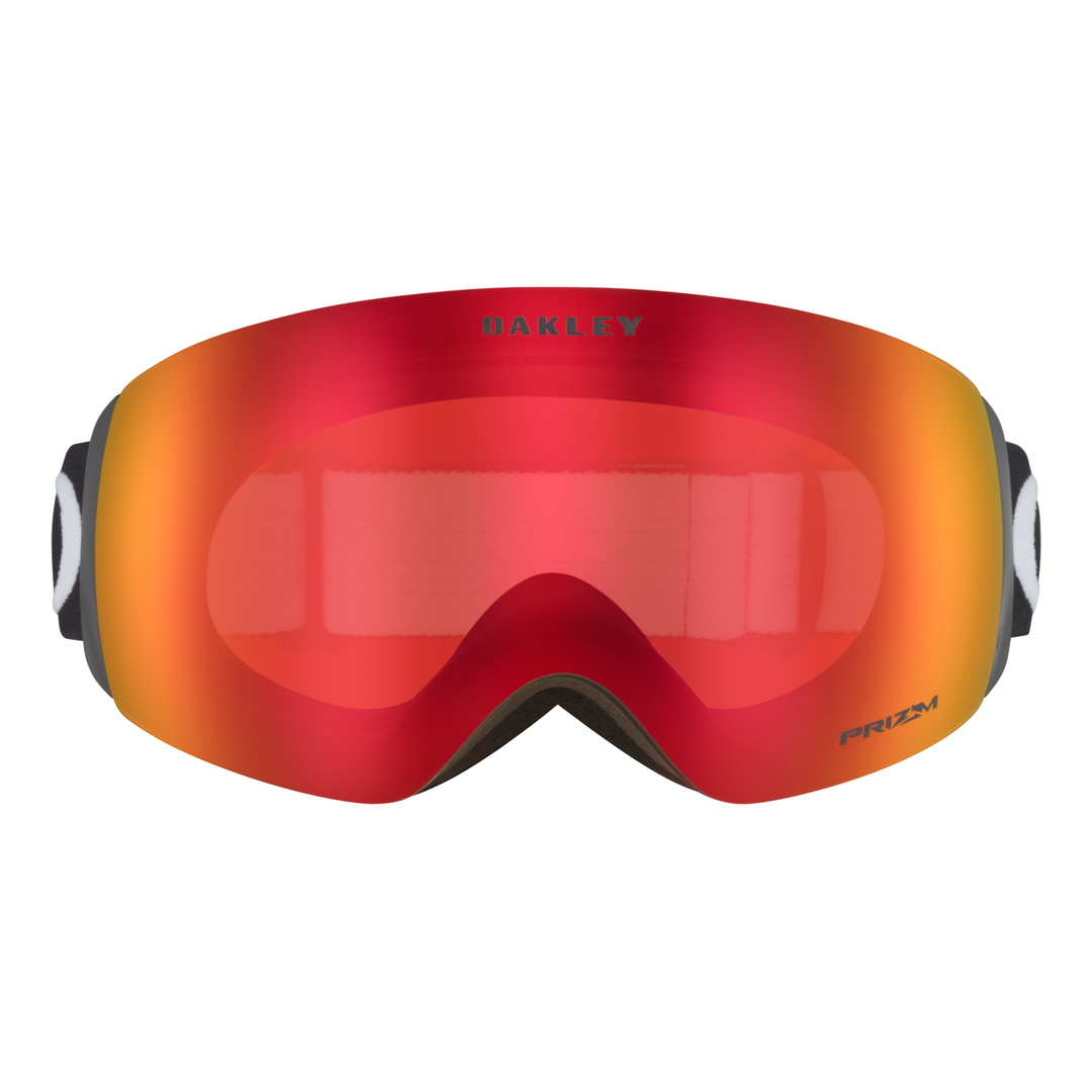 Oakley Flight Deck M Unisex Goggles 2027 in Matte Black | Prizm Snow Torch Iridium - front view