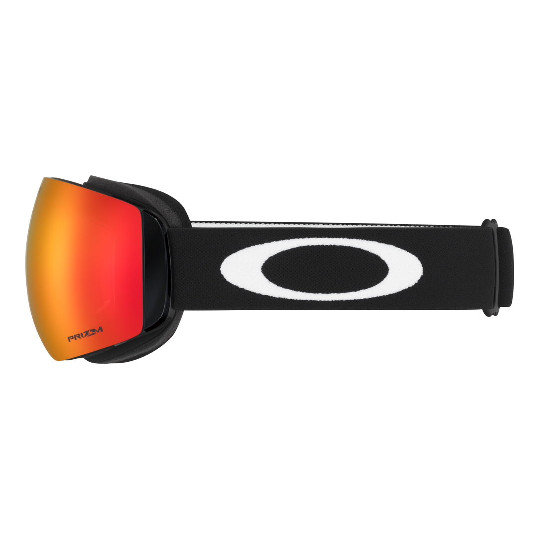 Oakley Flight Deck M Unisex Goggles 2027 in Matte Black | Prizm Snow Torch Iridium - side view