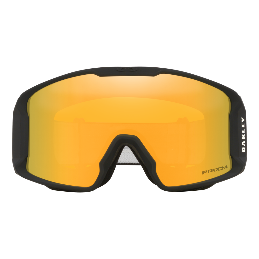 Oakley Line Miner M Unisex Goggles 2027 in Matte Black | Prizm Snow 24K Iridium - front view